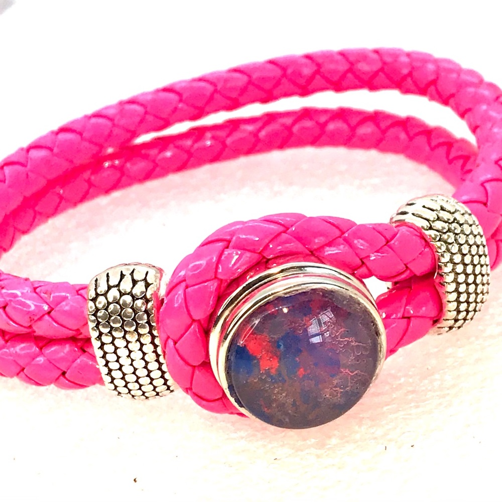 Bracelet Leather Noosa Handmade 20mm snap SB20